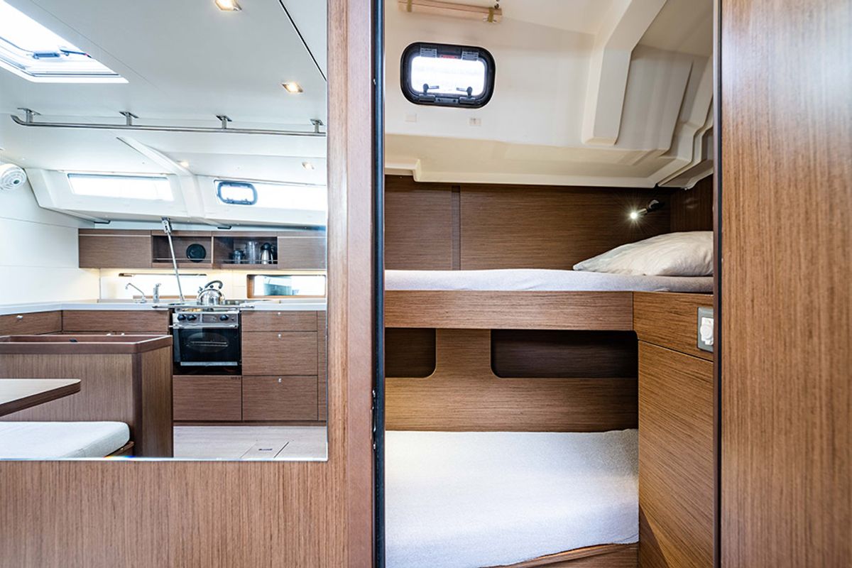 Cabin on Esperanza, a Beneteau Oceanis 46.1 sailboat at Lavreotiki Municipal Unit, Greece