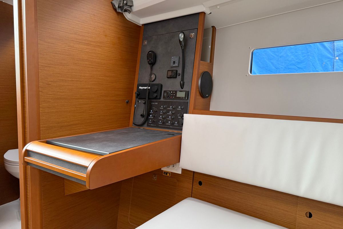 Salon of Serineh, a Jeanneau Sun Odyssey 349 sailboat at Punat, Croatia