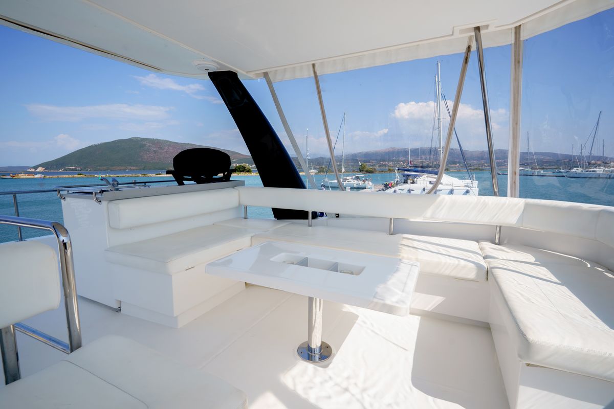 Deck of Horizon, a Leopard 43 PC catamaran at Municipal Unit of Lefkada, Greece
