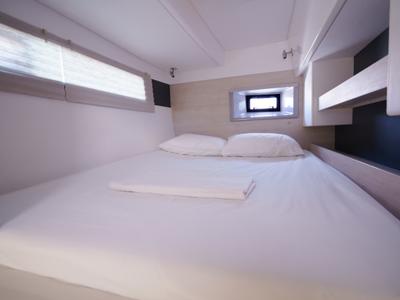 Cabin on Horizon, a Leopard 43 PC catamaran at Municipal Unit of Lefkada, Greece