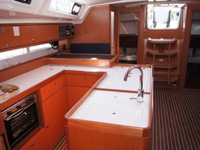 Galley of Baby Blue 2, a Bavaria Cruiser 56 sailboat at Split, Croatia