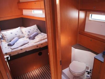 Cabin on Baby Blue 2, a Bavaria Cruiser 56 sailboat at Split, Croatia