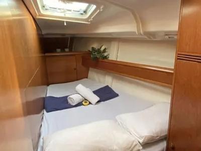 Cabin on Tattoo, a Jeanneau Sun Odyssey 45 sailboat at Sithonia Municipal Unit, Greece