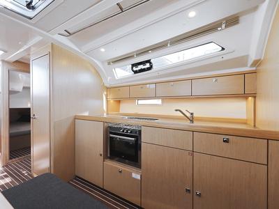 Galley of Hemonaty, a Bavaria Cruiser 41 sailboat at Grad Biograd na Moru, Croatia