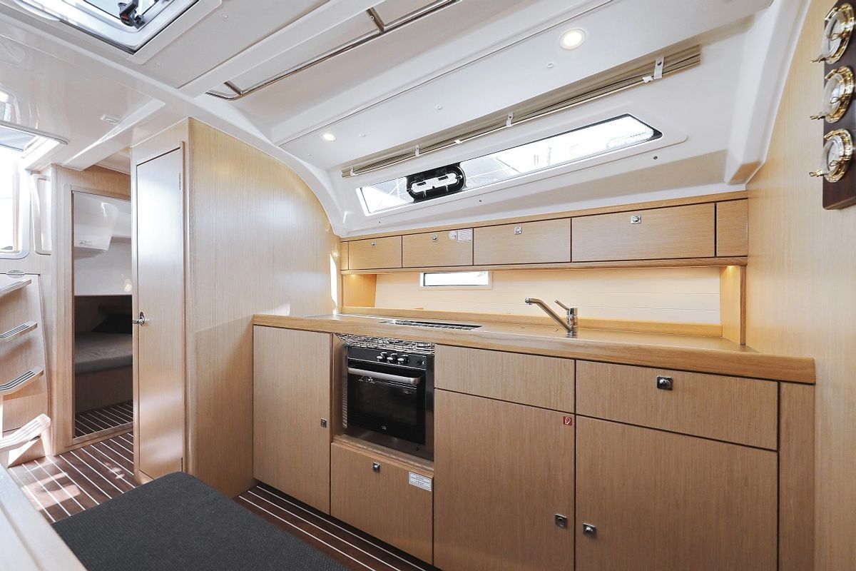 Galley of Hemonaty, a Bavaria Cruiser 41 sailboat at Grad Biograd na Moru, Croatia