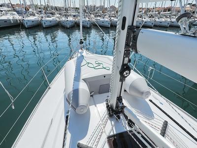 Deck of Hemonaty, a Bavaria Cruiser 41 sailboat at Grad Biograd na Moru, Croatia