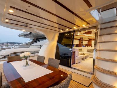 Deck of Lady Lona, a Amer 86 yacht at Seget Donji, Croatia