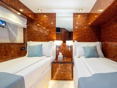 Cabin on Lady Lona, a Amer 86 yacht at Seget Donji, Croatia