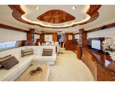 Salon of Lady Lona, a Amer 86 yacht at Seget Donji, Croatia
