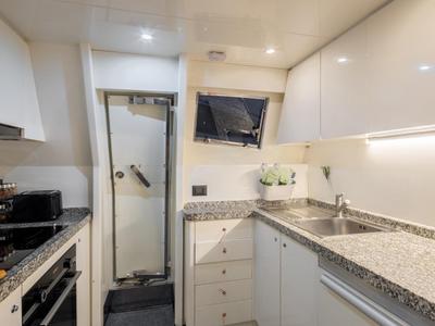 Galley of Lady Lona, a Amer 86 yacht at Seget Donji, Croatia