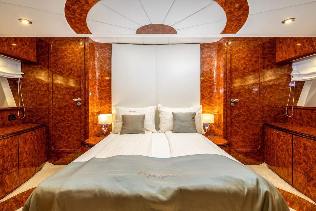Cabin on Lady Lona, a Amer 86 yacht at Seget Donji, Croatia