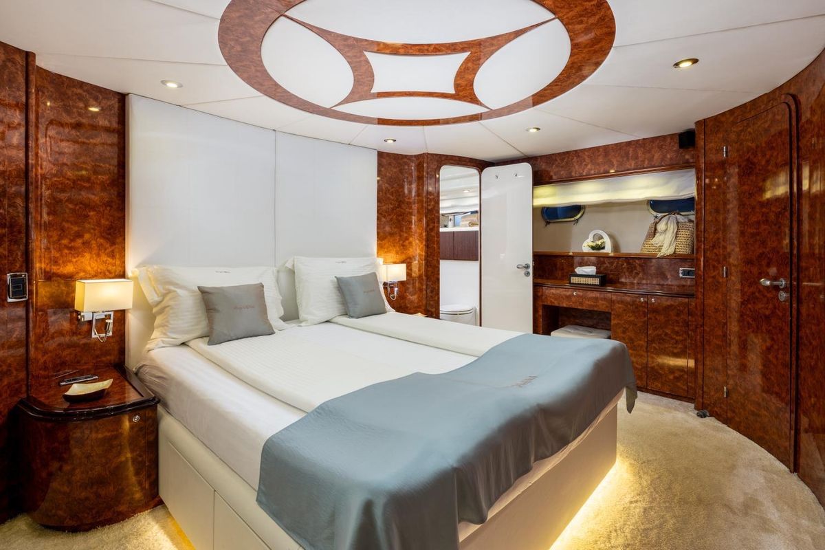 Cabin on Lady Lona, a Amer 86 yacht at Seget Donji, Croatia