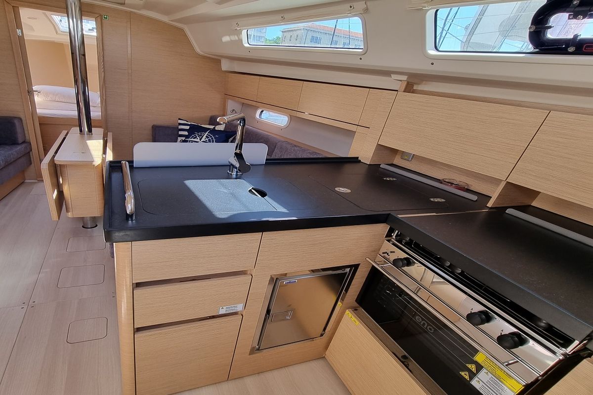 Galley of Larod, a Hanse Yachts Hanse 348 sailboat at Grad Pula, Croatia