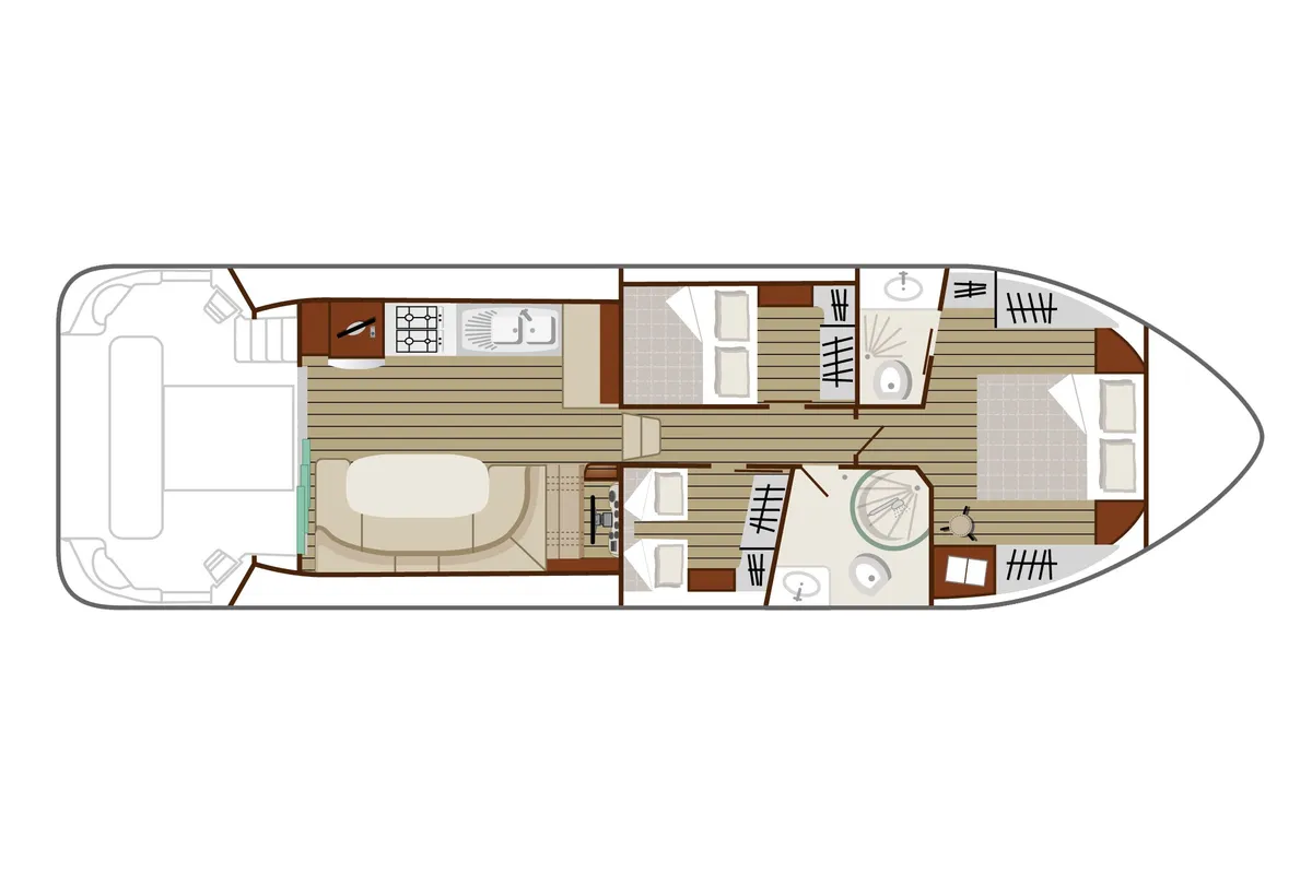 Cruiser Premium 6/8 Pers., a Nicols Nicols Estivale Sixto motorboat at Kisköre, Hungary