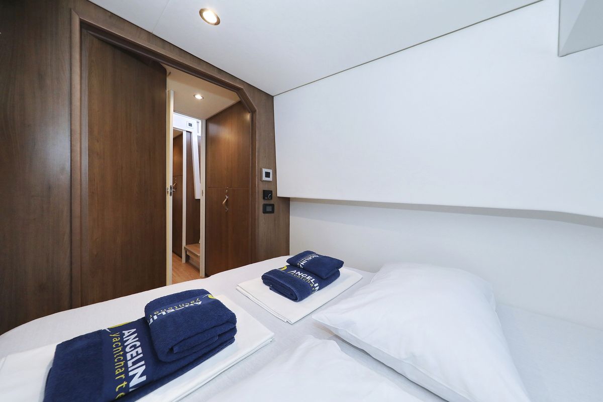 Cabin on Aurora, a Bali 4.2 catamaran at Grad Vodice, Croatia