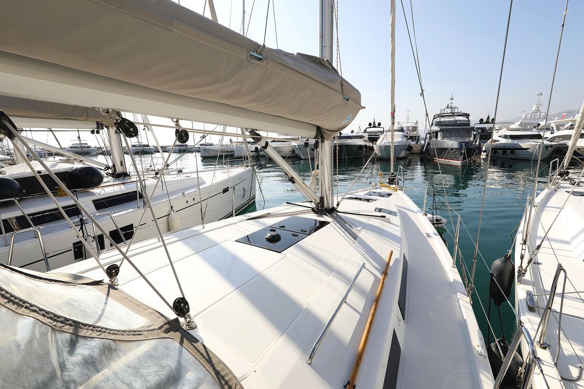 Deck of Take A Break, a Hanse Yachts Hanse 415 sailboat at Grad Kaštela, Croatia