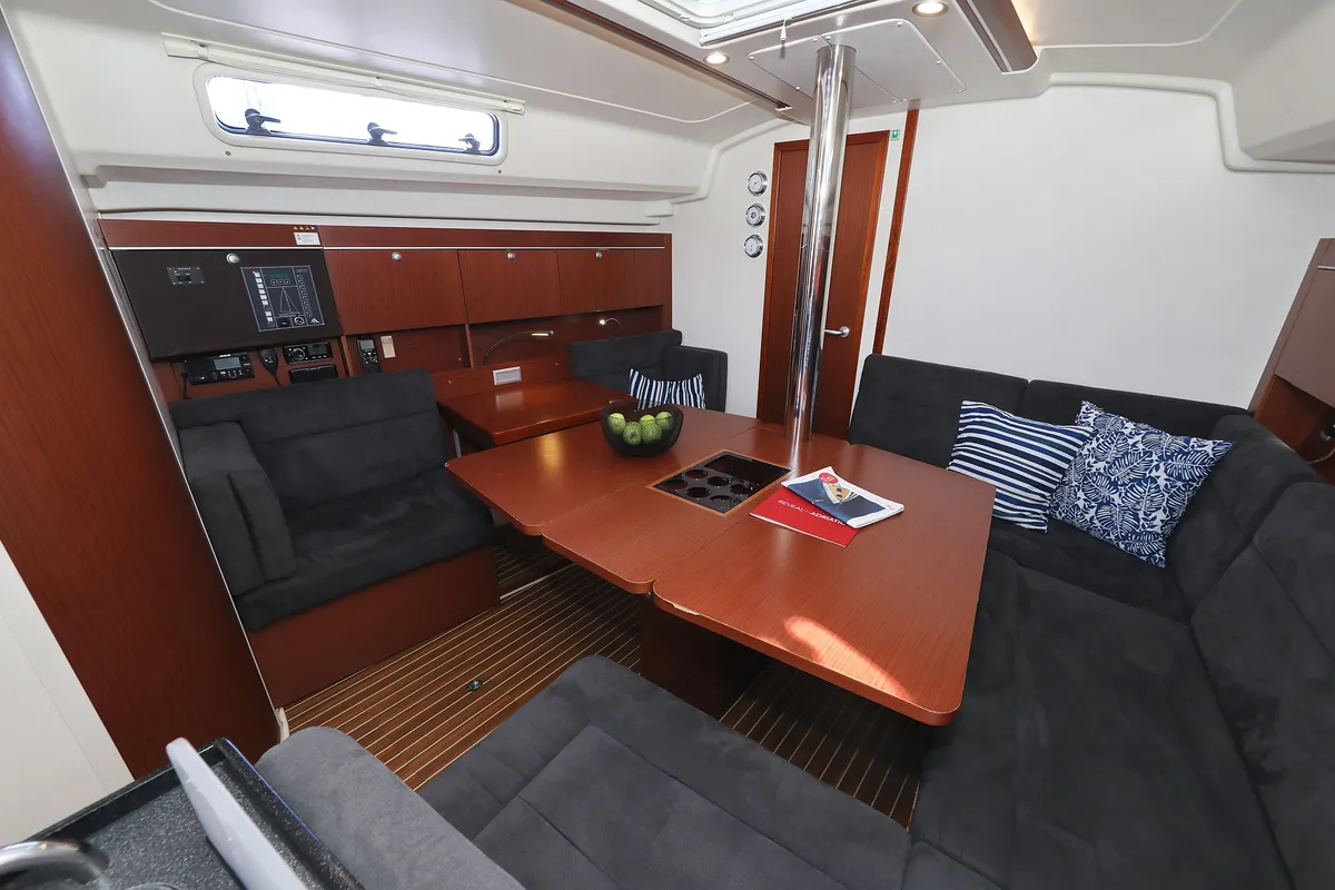 Salon of Take A Break, a Hanse Yachts Hanse 415 sailboat at Grad Kaštela, Croatia