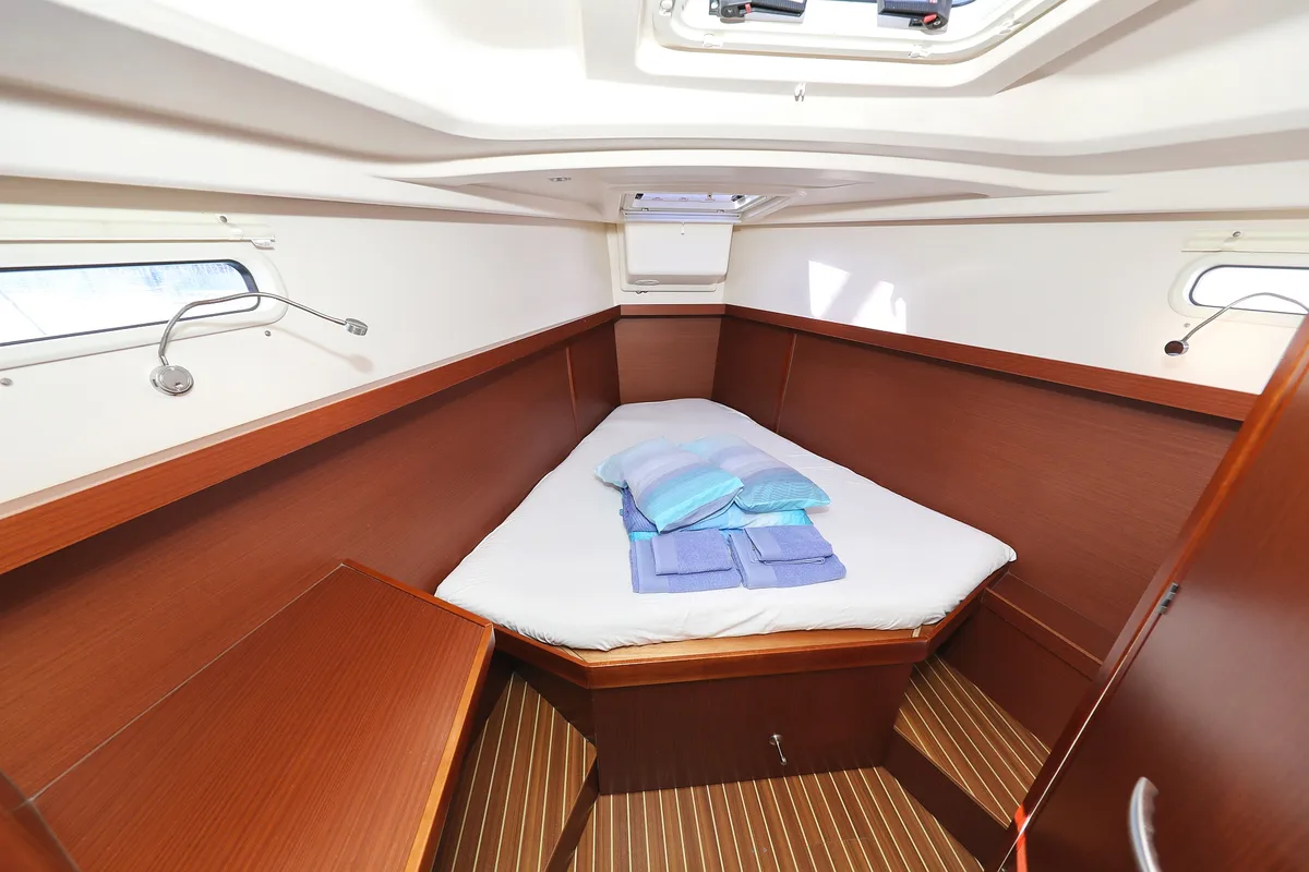 Cabin on Take A Break, a Hanse Yachts Hanse 415 sailboat at Grad Kaštela, Croatia
