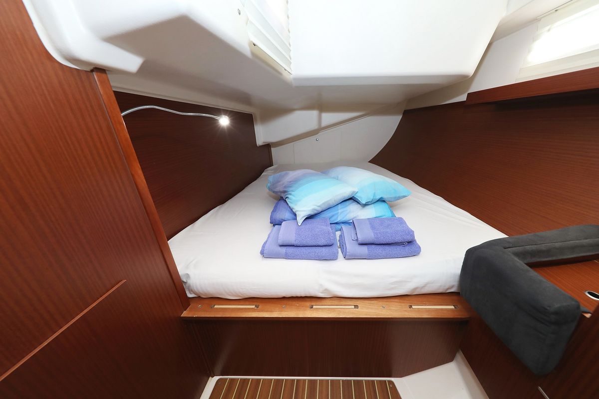 Cabin on Take A Break, a Hanse Yachts Hanse 415 sailboat at Grad Kaštela, Croatia