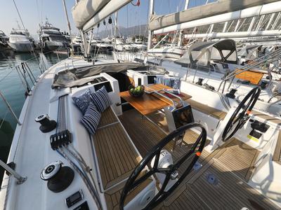 Deck of Take A Break, a Hanse Yachts Hanse 415 sailboat at Grad Kaštela, Croatia