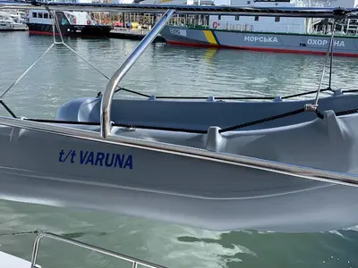 Varuna, a Lagoon 42 catamaran at Eden Island Marina, Seychelles
