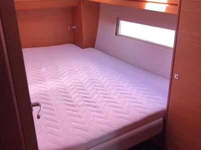Cabin on Briseide, a Dufour 470 sailboat at Cagliari, Italy