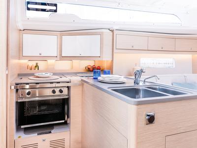 Galley of La Linea, a Dufour 37 sailboat at Seget Donji, Croatia