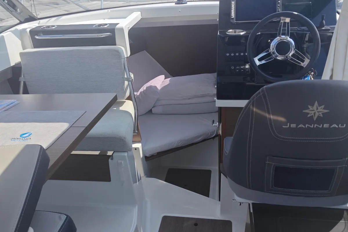Salon of Ares, a Jeanneau Merry Fisher 795 Series 2 motorboat at Punat, Croatia