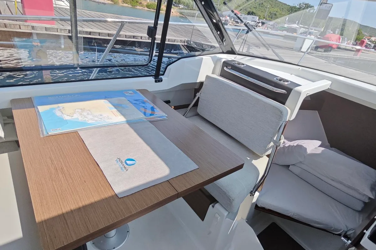 Salon of Ares, a Jeanneau Merry Fisher 795 Series 2 motorboat at Punat, Croatia