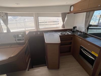 Galley of Bellatrix, a Lagoon 42 catamaran at Rosignano Solvay, Italy