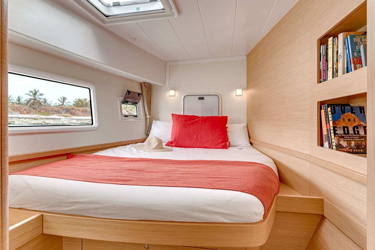 Cabin on BYC SALVADOR, a Lagoon 42 catamaran at Angra dos Reis, Brazil