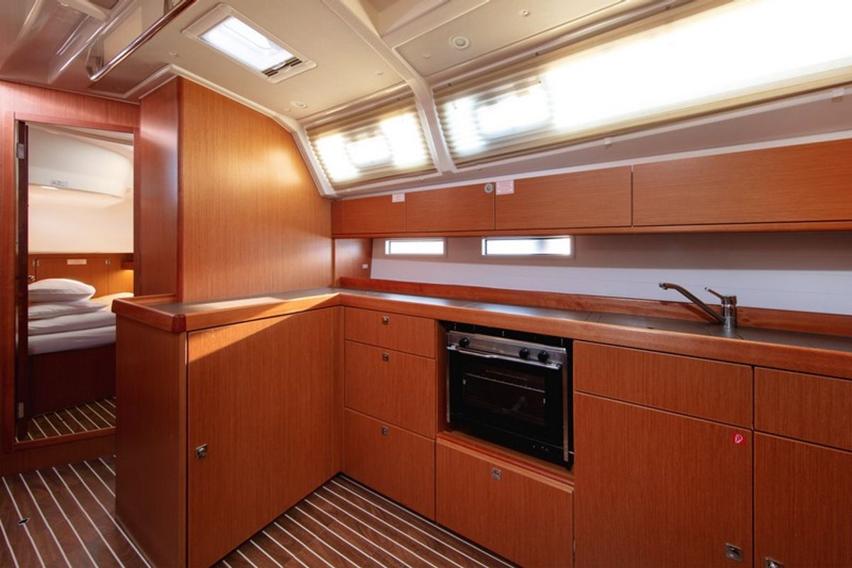 Galley of JOSIP, a Bavaria Cruiser 46 sailboat at Split, Croatia