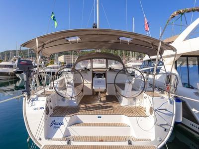 Cockpit of JOSIP, a Bavaria Cruiser 46 sailboat at Split, Croatia