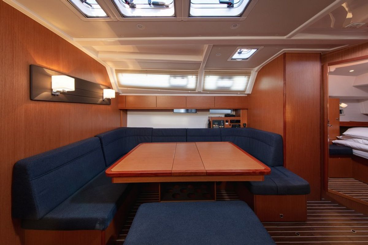 Salon of JOSIP, a Bavaria Cruiser 46 sailboat at Split, Croatia