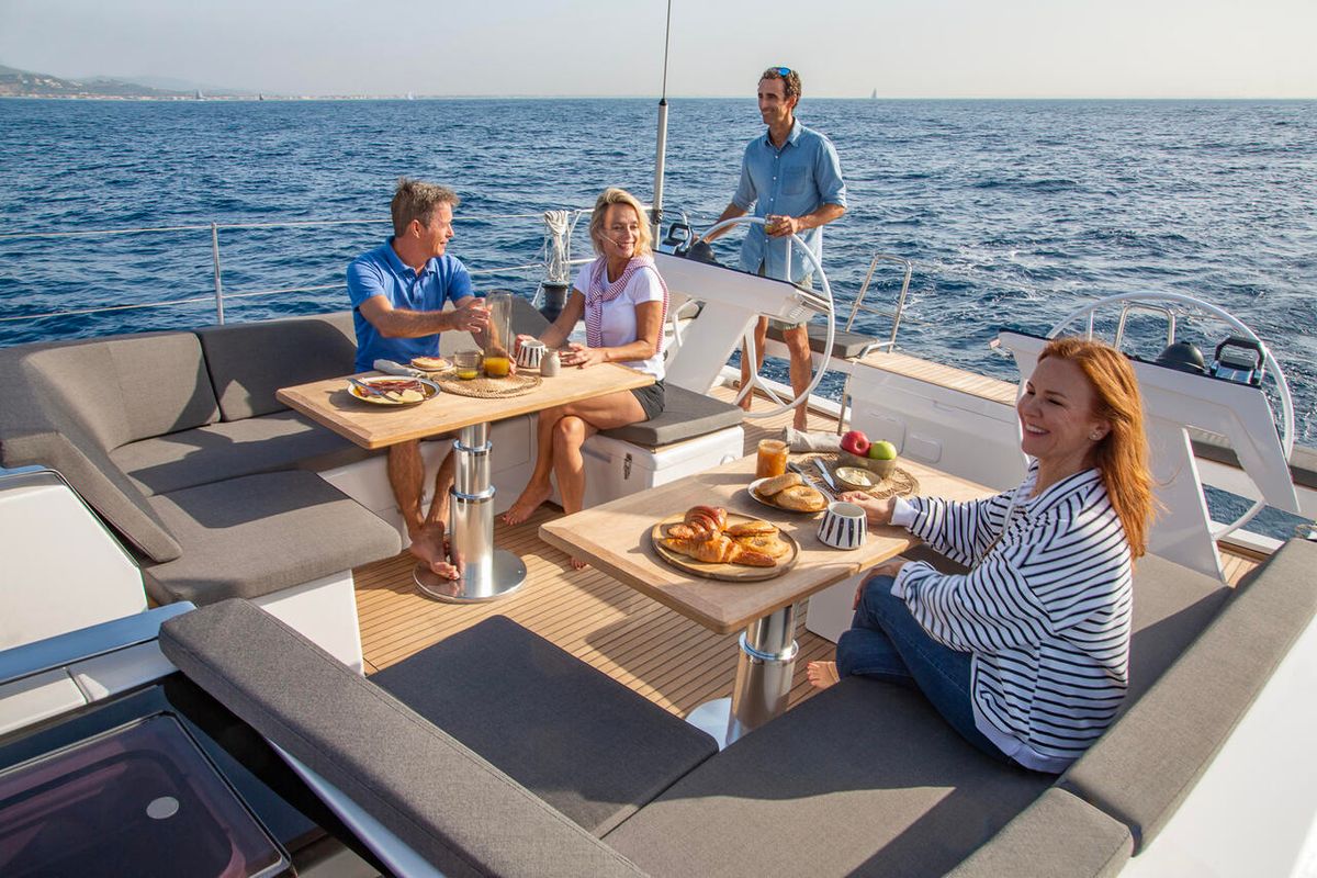 Deck of Balance, a Hanse Yachts Hanse 510 sailboat at Općina Sukošan, Croatia