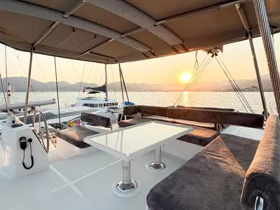 Luna 2, a Bali 4.8 catamaran at Marmaris, Turkey