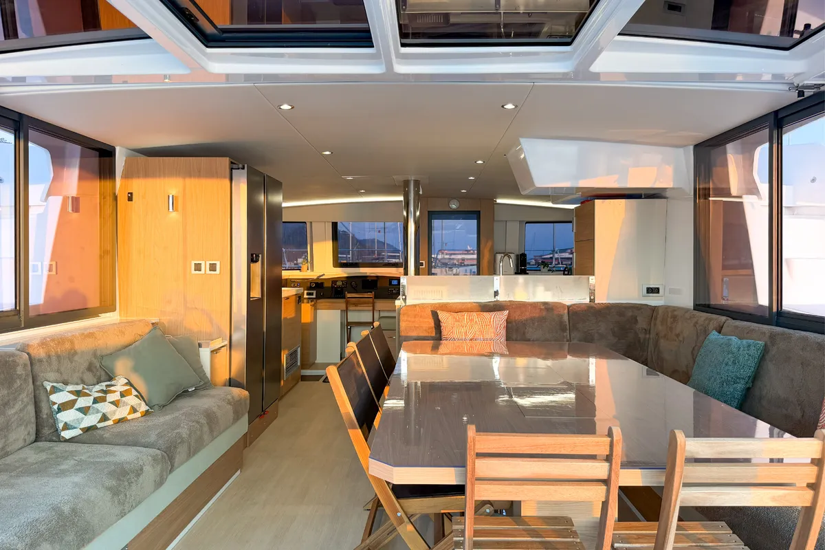 Luna 2, a Bali 4.8 catamaran at Marmaris, Turkey