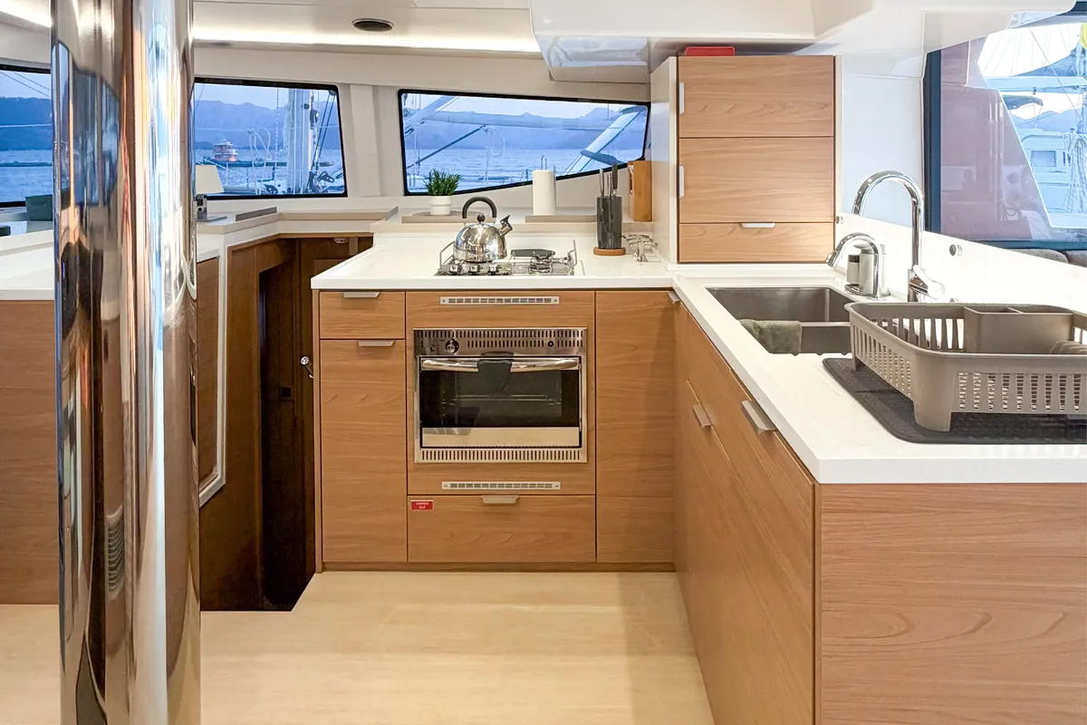 Luna 2, a Bali 4.8 catamaran at Marmaris, Turkey