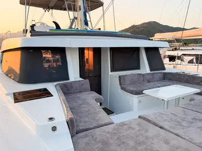 Luna 2, a Bali 4.8 catamaran at Marmaris, Turkey