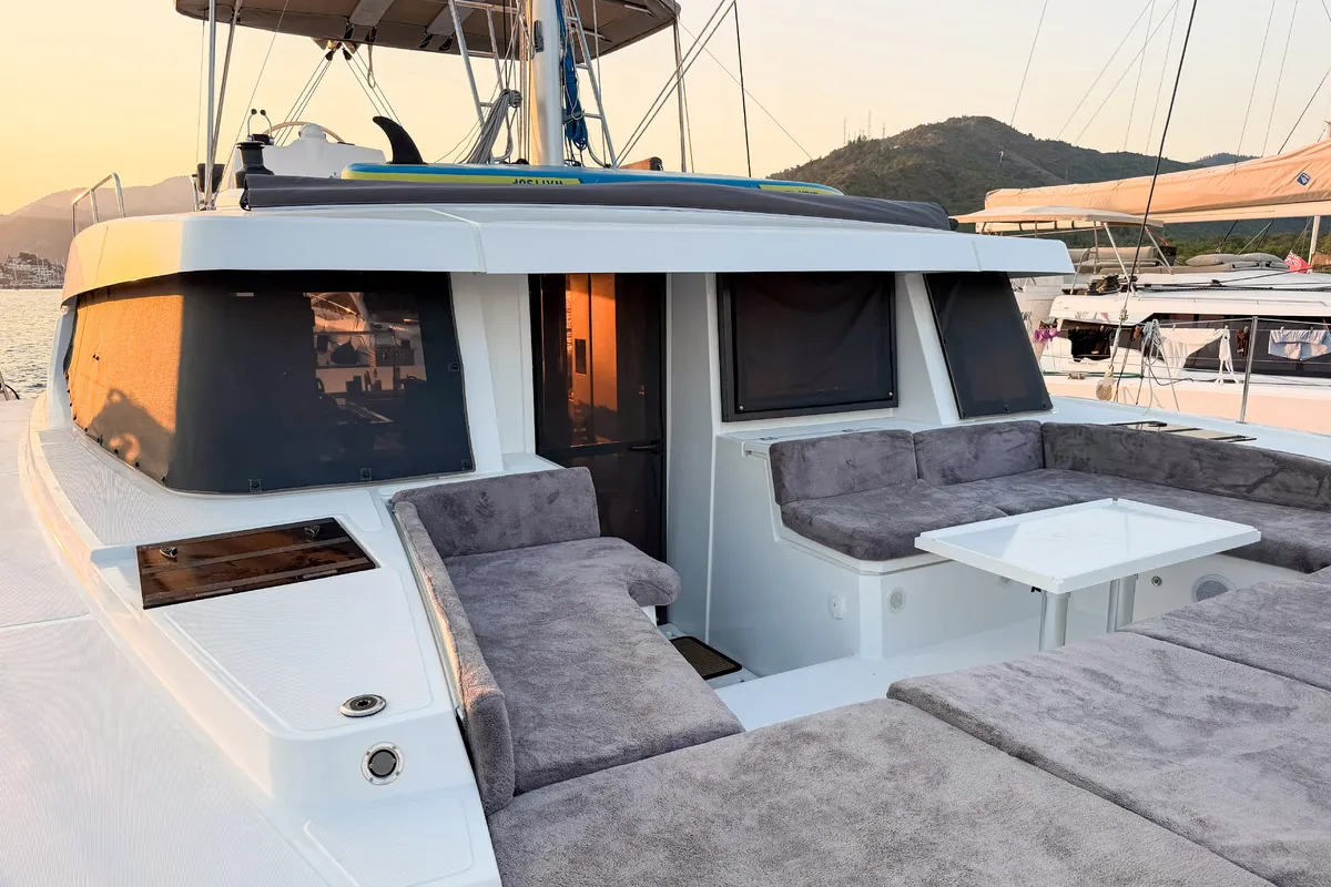 Luna 2, a Bali 4.8 catamaran at Marmaris, Turkey