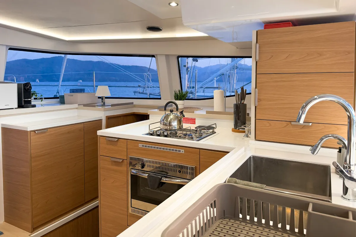 Luna 2, a Bali 4.8 catamaran at Marmaris, Turkey