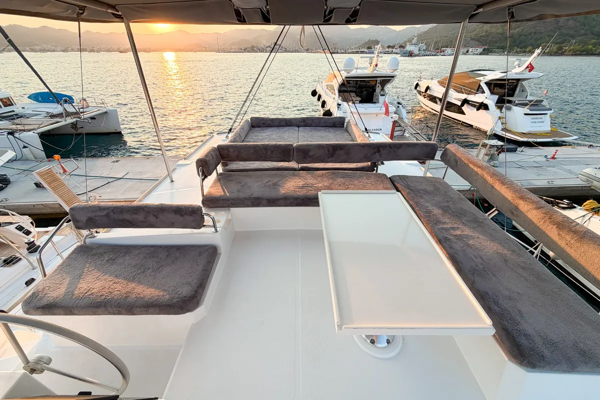 Luna 2, a Bali 4.8 catamaran at Marmaris, Turkey