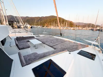 Luna 2, a Bali 4.8 catamaran at Marmaris, Turkey