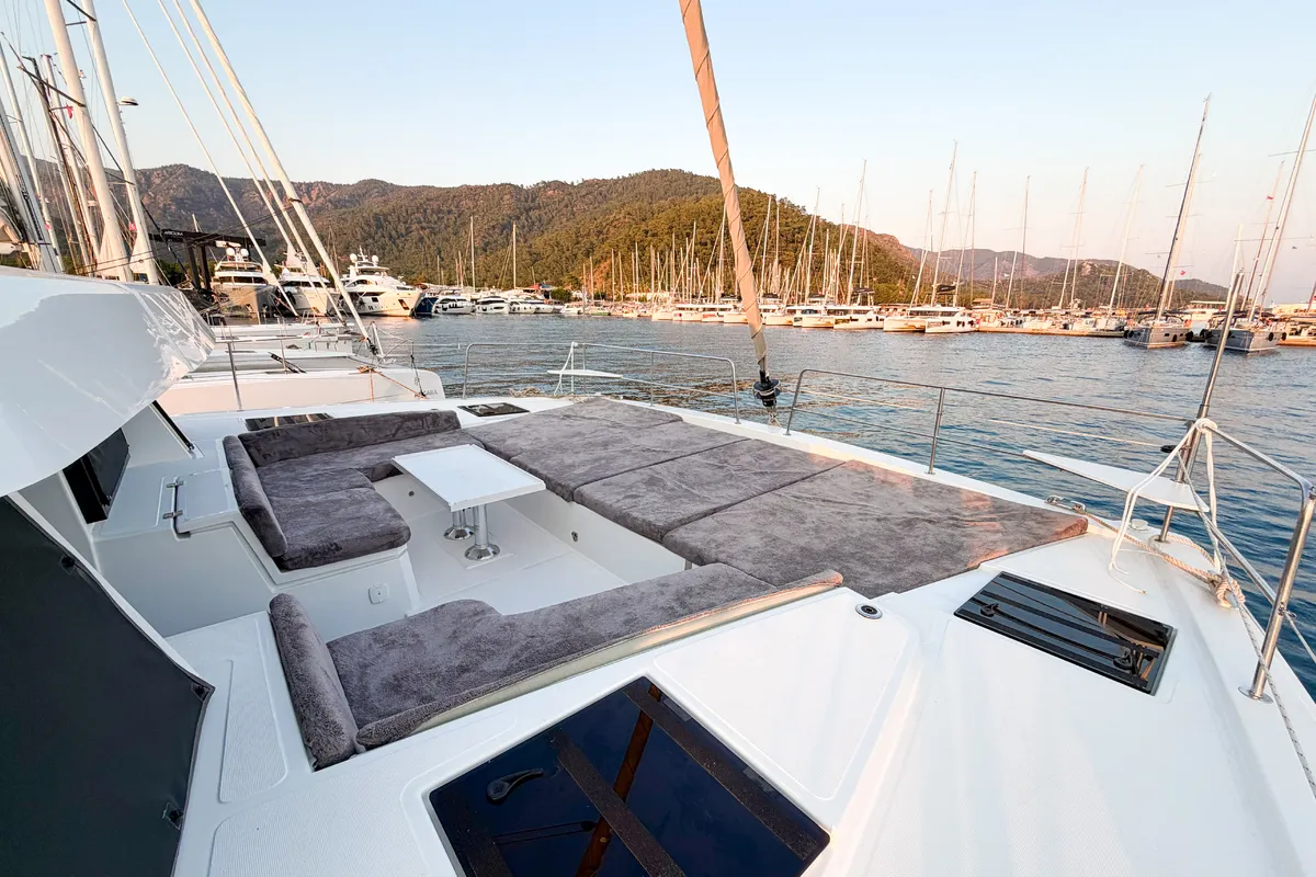 Luna 2, a Bali 4.8 catamaran at Marmaris, Turkey