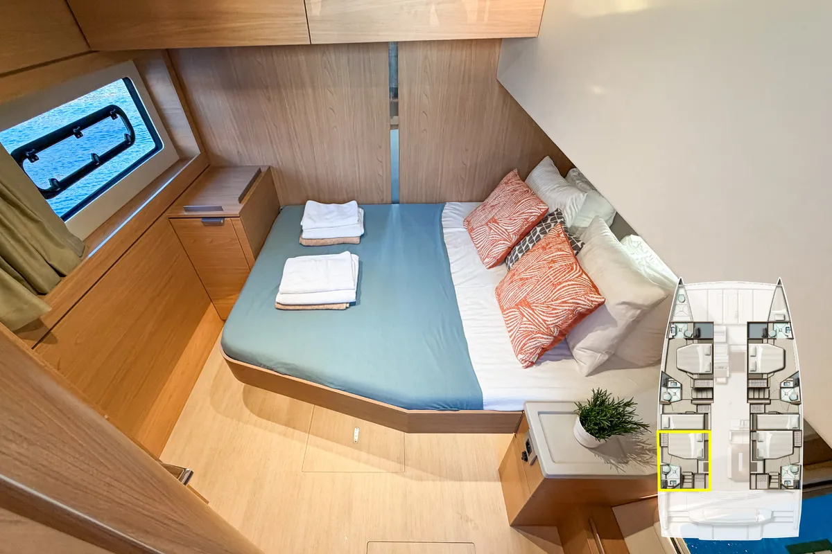 Luna 2, a Bali 4.8 catamaran at Marmaris, Turkey