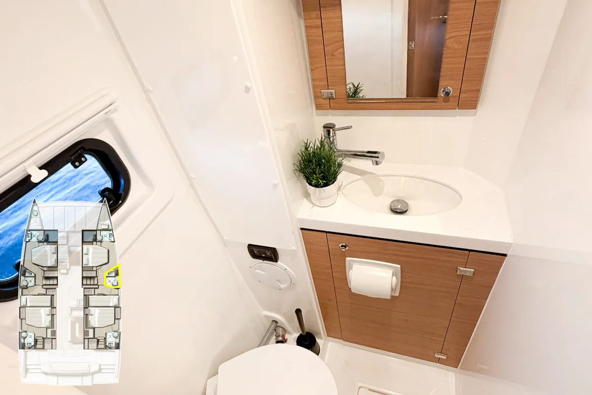 Luna 2, a Bali 4.8 catamaran at Marmaris, Turkey