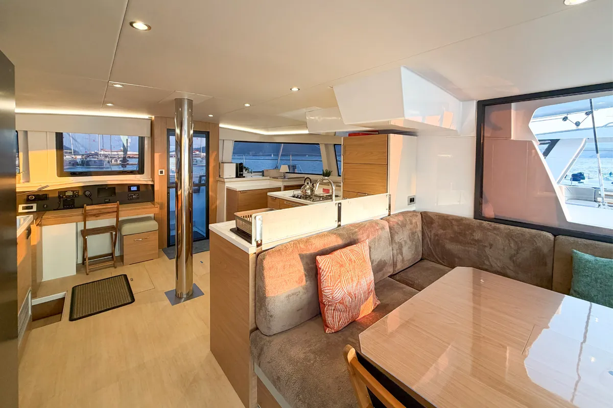 Luna 2, a Bali 4.8 catamaran at Marmaris, Turkey