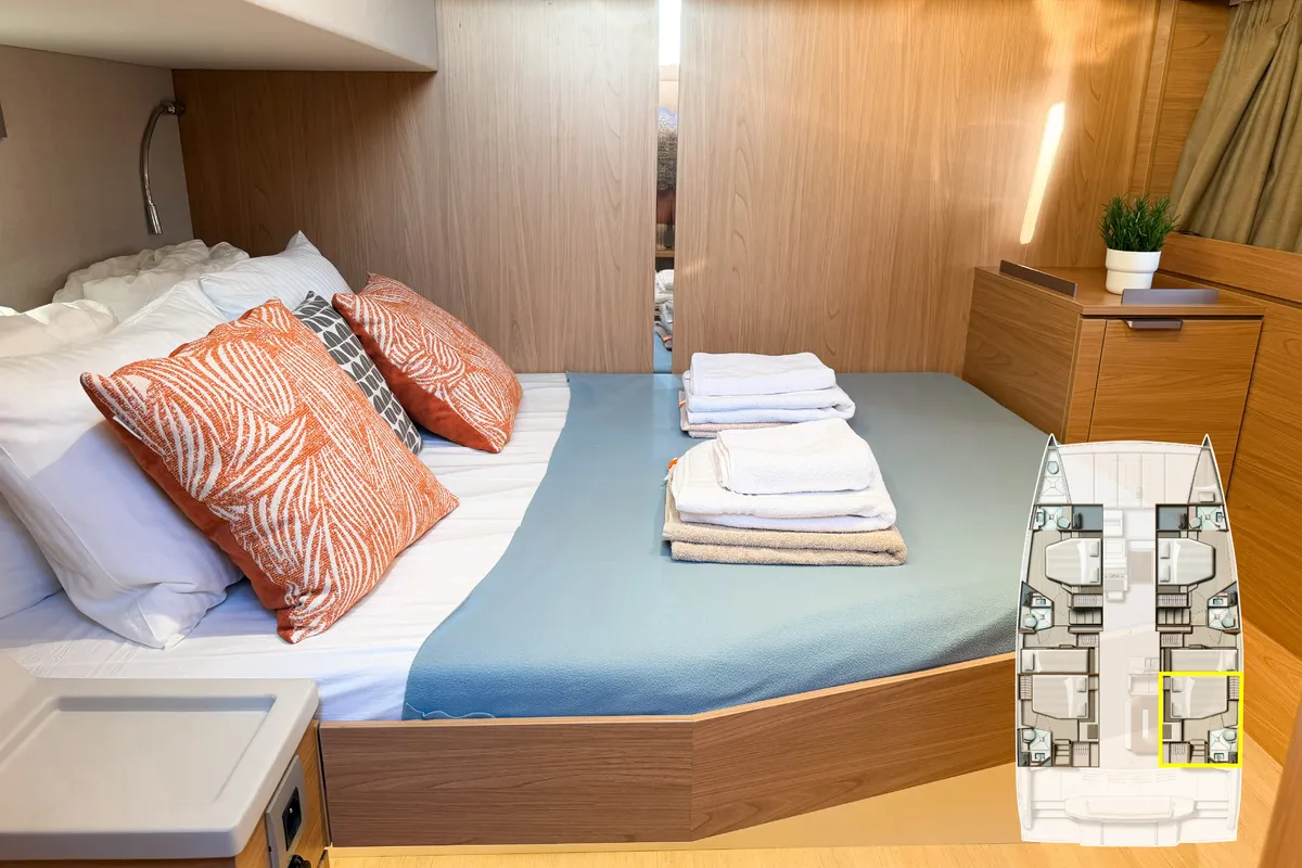 Luna 2, a Bali 4.8 catamaran at Marmaris, Turkey