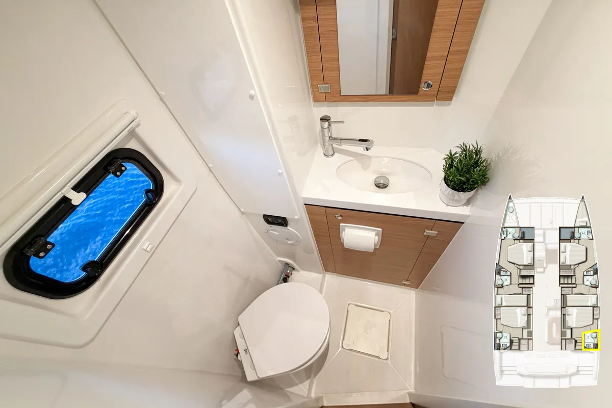 Luna 2, a Bali 4.8 catamaran at Marmaris, Turkey