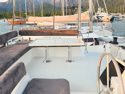 Luna 2, a Bali 4.8 catamaran at Marmaris, Turkey
